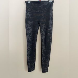 Spanx Faux Leather Camo Leggings